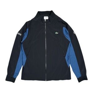 Lacoste Novak Djokovic Blue Black Windbreaker Training Jacket Mens XL